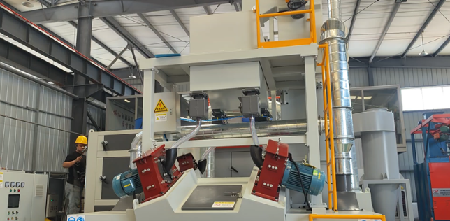 上饶板材除锈强化，通过式抛丸机应用案例